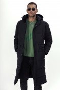 Купить Куртка удлинённая мужская зимняя черного цвета 7708Ch, фото 19
