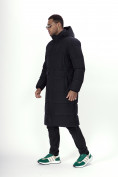 Купить Куртка удлинённая мужская зимняя черного цвета 7708Ch, фото 2