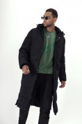 Купить Куртка удлинённая мужская зимняя черного цвета 7708Ch, фото 23