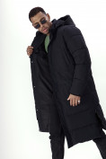 Купить Куртка удлинённая мужская зимняя черного цвета 7708Ch, фото 24
