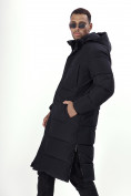 Купить Куртка удлинённая мужская зимняя черного цвета 7708Ch, фото 29