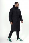 Купить Куртка удлинённая мужская зимняя черного цвета 7708Ch, фото 3