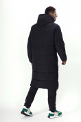 Купить Куртка удлинённая мужская зимняя черного цвета 7708Ch, фото 4