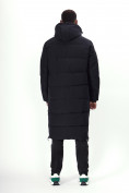 Купить Куртка удлинённая мужская зимняя черного цвета 7708Ch, фото 6