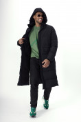 Купить Куртка удлинённая мужская зимняя черного цвета 7708Ch, фото 8