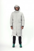 Купить Куртка удлинённая мужская зимняя светло-серого цвета 7708SS, фото 16