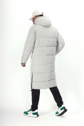 Купить Куртка удлинённая мужская зимняя светло-серого цвета 7708SS, фото 5