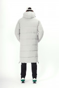 Купить Куртка удлинённая мужская зимняя светло-серого цвета 7708SS, фото 6