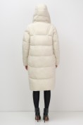 Купить Пальто зимнее утепленное с капюшоном женское бежевого цвета 7709B, фото 15