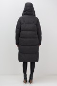 Купить Пальто зимнее утепленное с капюшоном женское черного цвета 7709Ch, фото 18