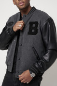Купить Бомбер мужской демисенный серого цвета 77161Sr, фото 9