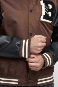 Купить Бомбер мужской демисенный коричневого цвета 77192K, фото 11