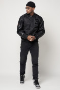 Купить Бомбер мужской демисенный темно-серого цвета 77192TC, фото 5