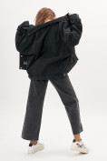 Купить Джинсовая куртка женская оверсайз темно-серого цвета 7738TC, фото 4