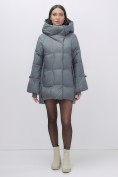 Купить Куртка зимняя женская с большим капюшоном модная темно-серого цвета 7739TC, фото 18