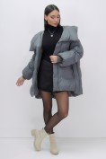 Купить Куртка зимняя женская с большим капюшоном модная темно-серого цвета 7739TC, фото 21