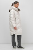 Купить Пальто зимнее утепленное с капюшоном женское бежевого цвета 7747B, фото 9
