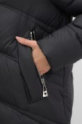 Купить Пальто зимнее утепленное с капюшоном женское черного цвета 7747Ch, фото 16