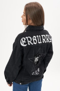 Купить Джинсовая куртка женская оверсайз черного цвета 7752Ch, фото 10