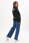 Купить Джинсовая куртка женская оверсайз черного цвета 7752Ch, фото 5