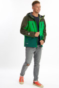 Купить Ветровка мужская зеленого цвета 776Z, фото 2