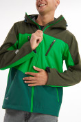 Купить Ветровка мужская зеленого цвета 776Z, фото 11