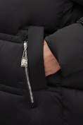 Купить Пальто зимнее утепленное с капюшоном женское черного цвета 7779Ch, фото 19