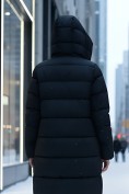 Купить Пальто зимнее утепленное с капюшоном женское черного цвета 7779Ch, фото 2