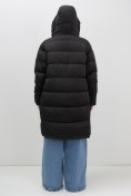 Купить Пальто зимнее утепленное с капюшоном женское черного цвета 7779Ch, фото 10