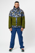 Купить Спортивная куртка мужская зимняя цвета хаки 78015Kh, фото 12