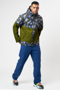 Купить Спортивная куртка мужская зимняя цвета хаки 78015Kh, фото 14