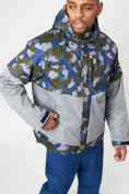Купить Спортивная куртка мужская зимняя серого цвета 78015Sr, фото 4