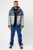 Купить Спортивная куртка мужская зимняя серого цвета 78015Sr, фото 8