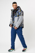 Купить Спортивная куртка мужская зимняя серого цвета 78015Sr, фото 9