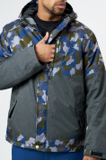 Купить Спортивная куртка мужская зимняя темно-серого цвета 78015TC, фото 3