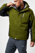Купить Спортивная куртка мужская зимняя цвета хаки 78016Kh