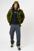 Купить Спортивная куртка мужская зимняя цвета хаки 78016Kh, фото 11