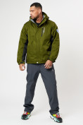 Купить Спортивная куртка мужская зимняя цвета хаки 78016Kh, фото 14