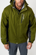 Купить Спортивная куртка мужская зимняя цвета хаки 78016Kh, фото 2