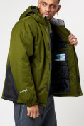 Купить Спортивная куртка мужская зимняя цвета хаки 78016Kh, фото 6