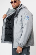 Купить Спортивная куртка мужская зимняя светло-серого цвета 78016SS, фото 6