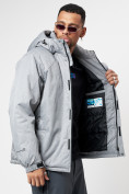 Купить Спортивная куртка мужская зимняя светло-серого цвета 78016SS, фото 7