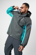 Купить Спортивная куртка мужская зимняя серого цвета 78016Sr, фото 3