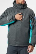 Купить Спортивная куртка мужская зимняя серого цвета 78016Sr, фото 5