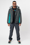 Купить Спортивная куртка мужская зимняя серого цвета 78016Sr, фото 8
