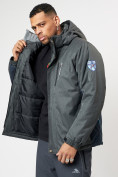 Купить Спортивная куртка мужская зимняя темно-серого цвета 78016TC, фото 4
