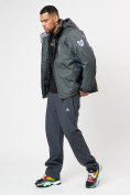 Купить Спортивная куртка мужская зимняя темно-серого цвета 78016TC, фото 9