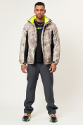 Купить Спортивная куртка мужская зимняя бежевого цвета 78018B, фото 10