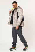 Купить Спортивная куртка мужская зимняя бежевого цвета 78018B, фото 11