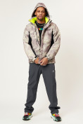 Купить Спортивная куртка мужская зимняя бежевого цвета 78018B, фото 14